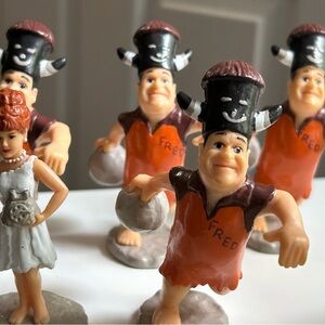 4/$100 Vintage Cartoon Flinstones 1993 Character Figurines cake toppers ❤️